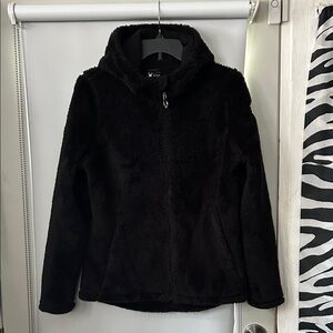 Spyder Black Plush Zip-Up Jacket